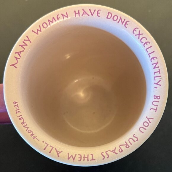 Set of 2 Abbey Press “You Are An Amazing Woman” Stoneware Mugs ~ Green & Purple - Picture 7 of 12